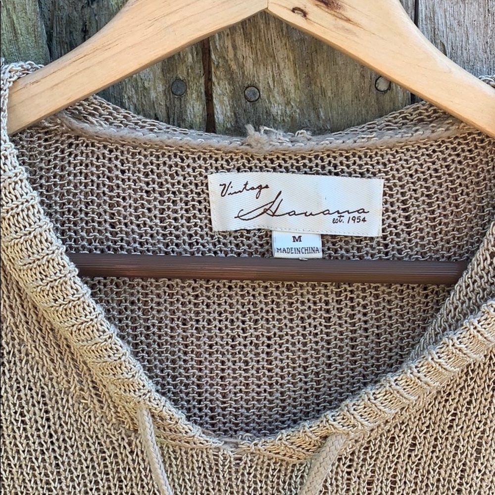 VINTAGE HAVANA | Ditressed Open Knit Hoodie - Picture 7 of 11
